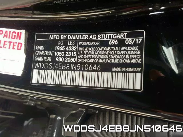 WDDSJ4EB8JN510646 фото 2
