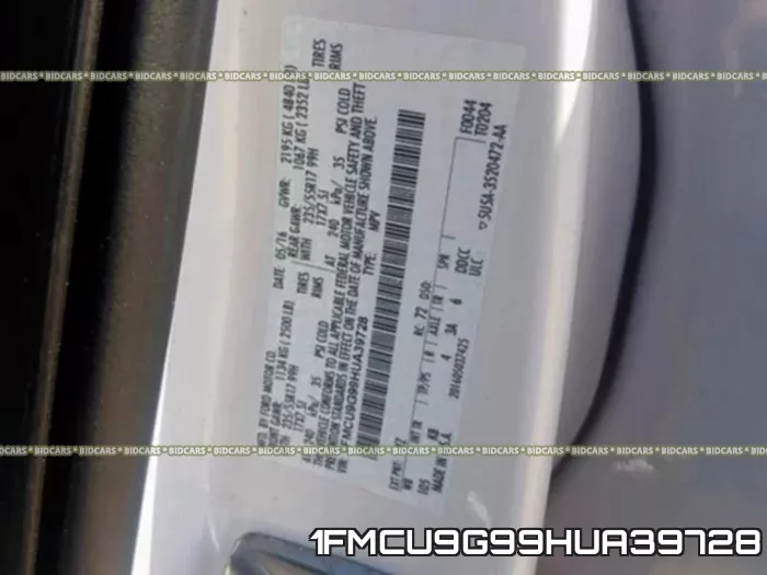 1FMCU9G99HUA39728 фото 2