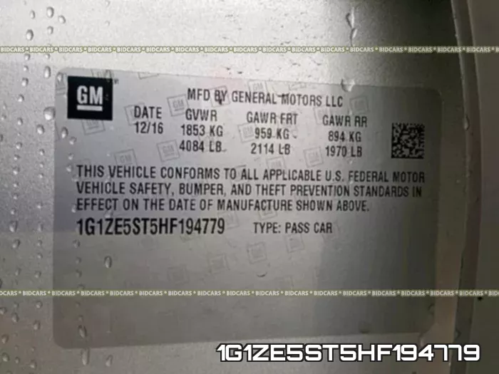 1G1ZE5ST5HF194779 фото 2