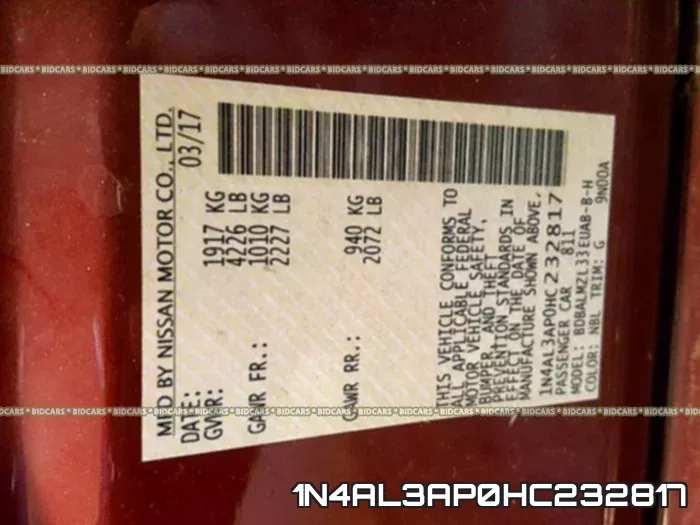 1N4AL3AP0HC232817 фото 2