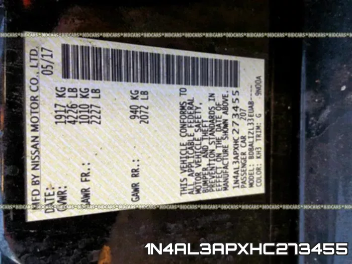 1N4AL3APXHC273455 фото 2