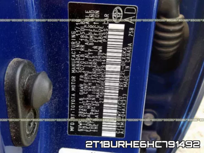 2T1BURHE6HC791492 фото 2