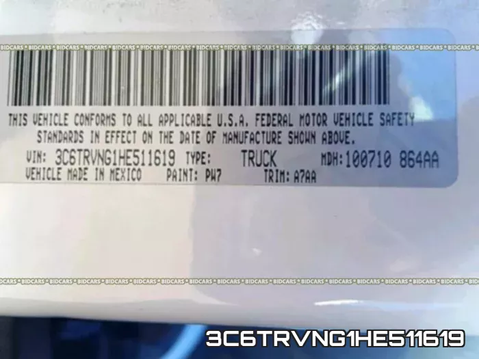 3C6TRVNG1HE511619 фото 2
