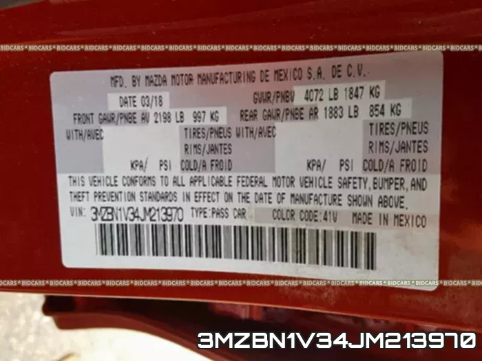 3MZBN1V34JM213970 фото 2
