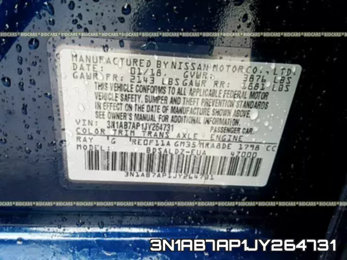 3N1AB7AP1JY264731 фото 2