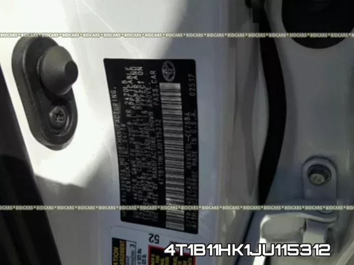 4T1B11HK1JU115312 фото 2