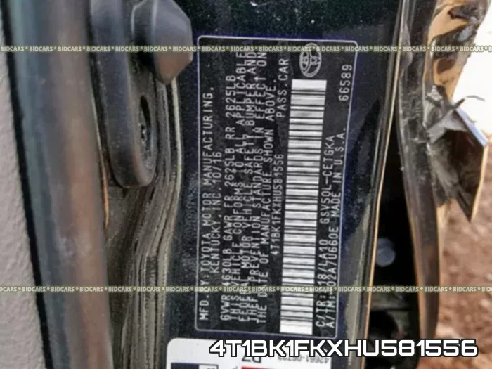 4T1BK1FKXHU581556 фото 2