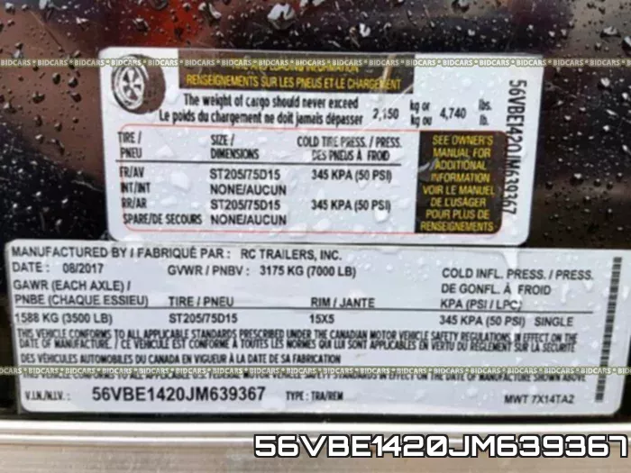 56VBE1420JM639367 фото 2