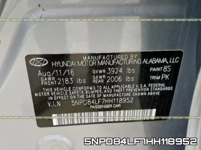 5NPD84LF7HH118952 фото 2