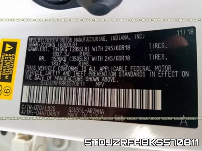 5TDJZRFH8KS570811 фото 10