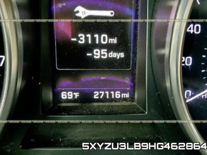 5XYZU3LB9HG462864 фото 9