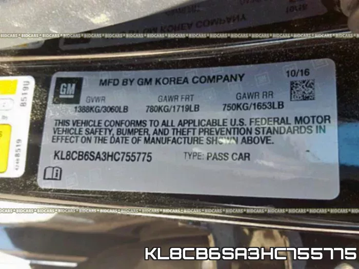 KL8CB6SA3HC755775 фото 2