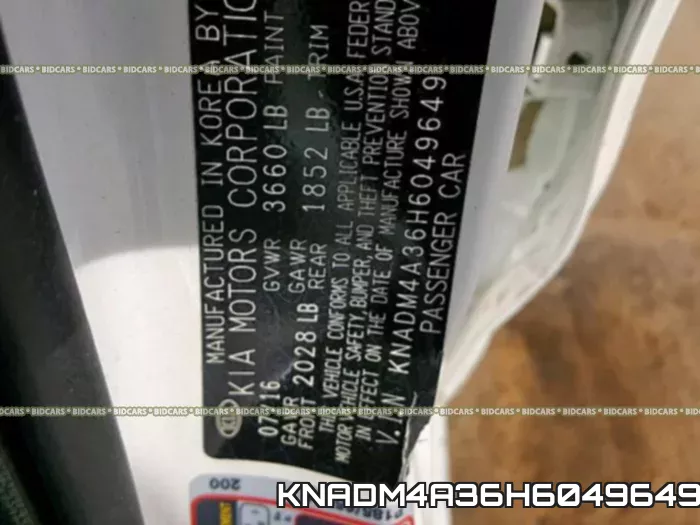KNADM4A36H6049649 фото 2