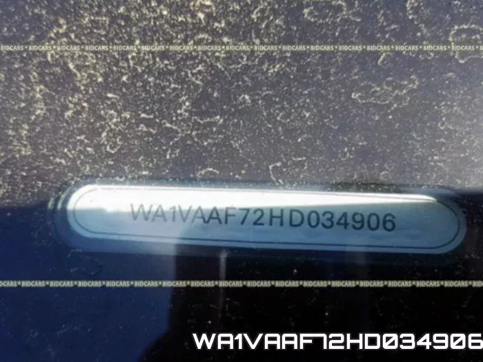 WA1VAAF72HD034906 фото 2