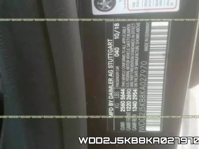 WDD2J5KB8KA027970 фото 2