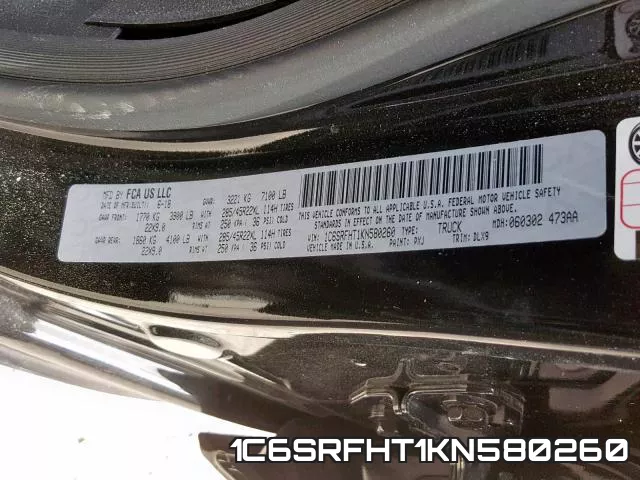 1C6SRFHT1KN580260 фото 2