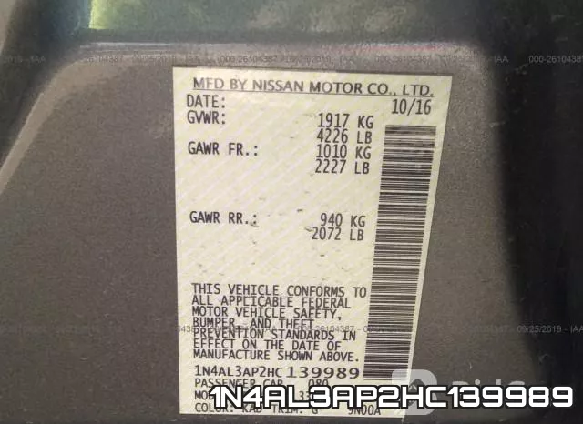 1N4AL3AP2HC139989 фото 10