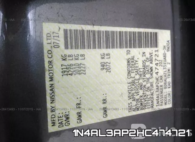 1N4AL3AP2HC474721 фото 10