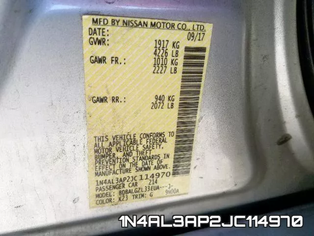 1N4AL3AP2JC114970 фото 2