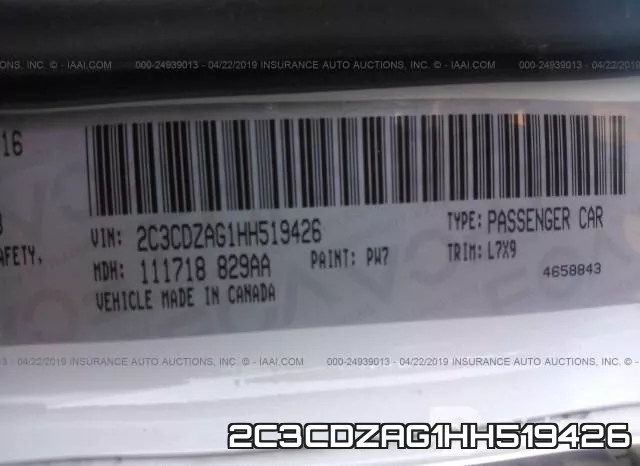 2C3CDZAG1HH519426 фото 10