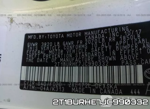 2T1BURHE7JC990332 фото 10