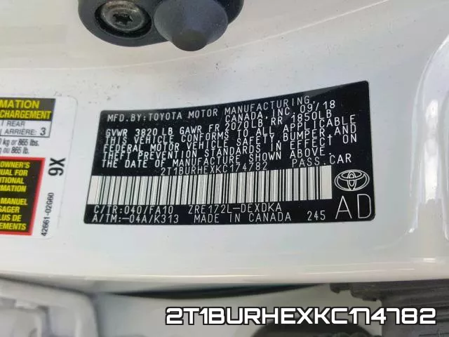 2T1BURHEXKC174782 фото 2