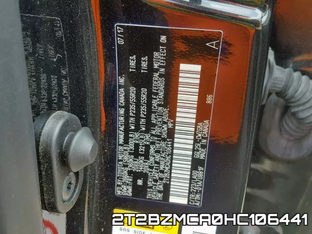 2T2BZMCA0HC106441 фото 2
