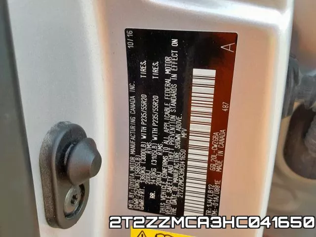 2T2ZZMCA3HC041650 фото 2