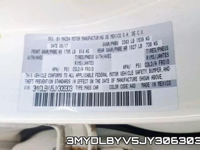 3MYDLBYV5JY306303 фото 2