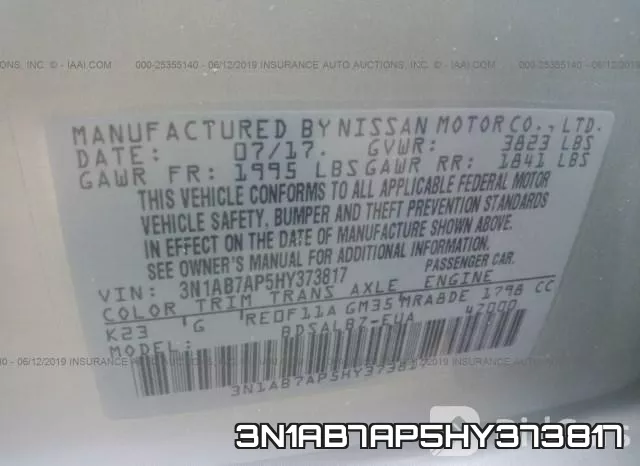 3N1AB7AP5HY373817 фото 9