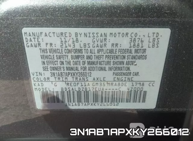 3N1AB7APXKY266012 фото 10
