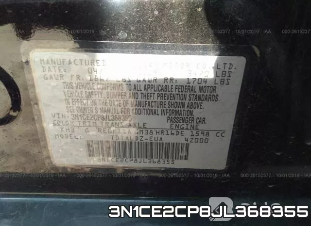 3N1CE2CP8JL368355 фото 9