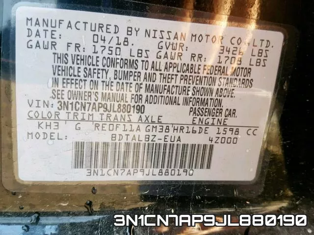 3N1CN7AP9JL880190 фото 2