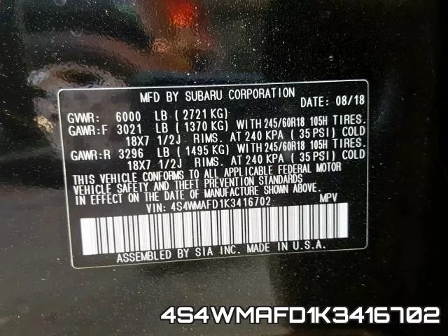 4S4WMAFD1K3416702 фото 2
