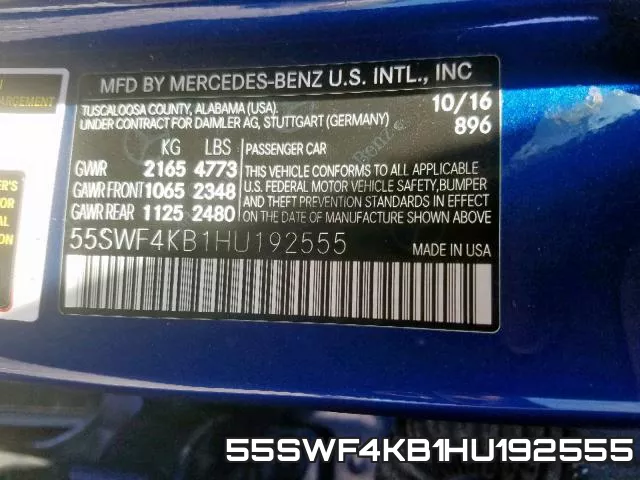 55SWF4KB1HU192555 фото 2