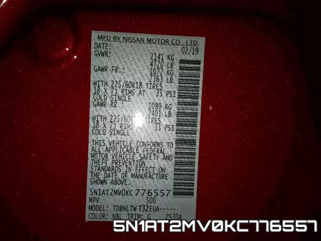 5N1AT2MV0KC776557 фото 2