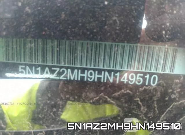 5N1AZ2MH9HN149510 фото 10