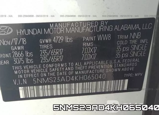 5NMS23AD4KH065040 фото 10