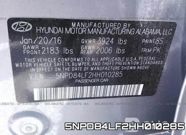 5NPD84LF2HH010285 фото 10