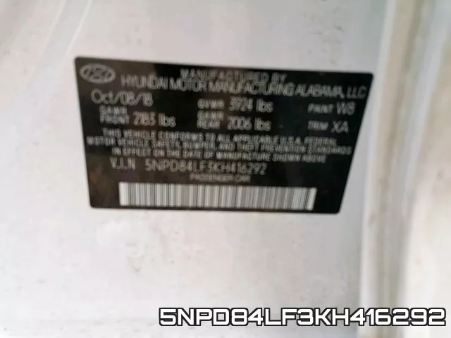 5NPD84LF3KH416292 фото 2