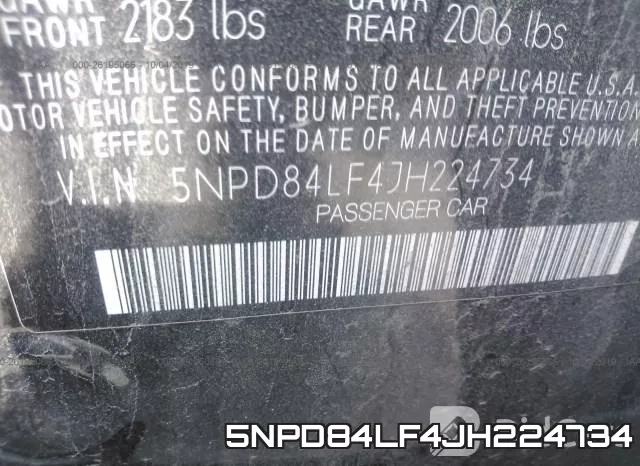 5NPD84LF4JH224734 фото 10