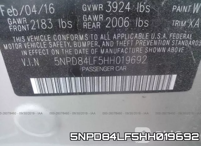 5NPD84LF5HH019692 фото 10