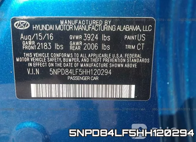 5NPD84LF5HH120294 фото 10