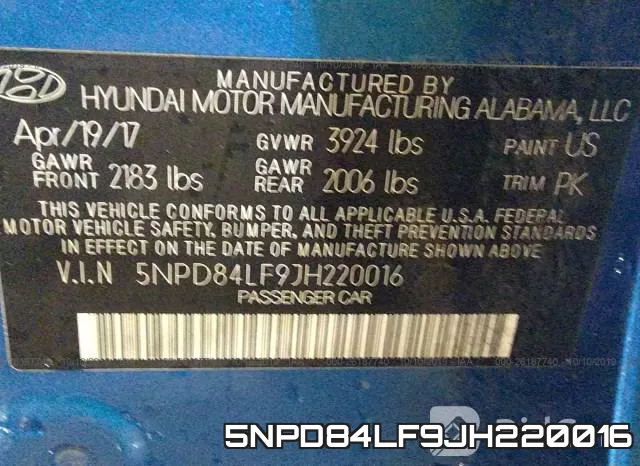 5NPD84LF9JH220016 фото 10