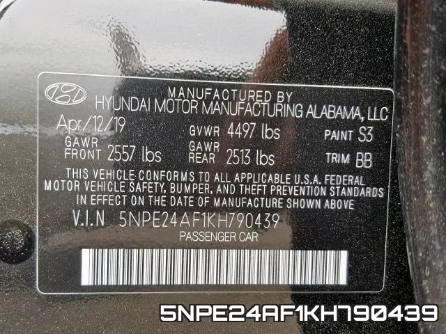 5NPE24AF1KH790439 фото 2