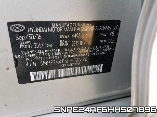 5NPE24AF6HH507896 фото 2