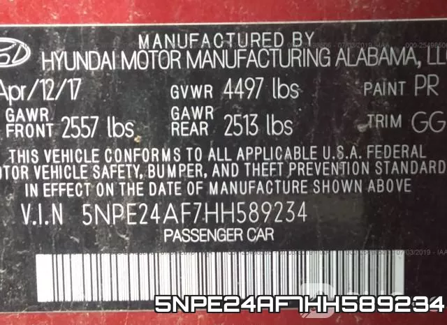 5NPE24AF7HH589234 фото 10