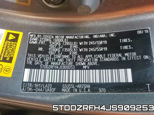 5TDDZRFH4JS909253 фото 2