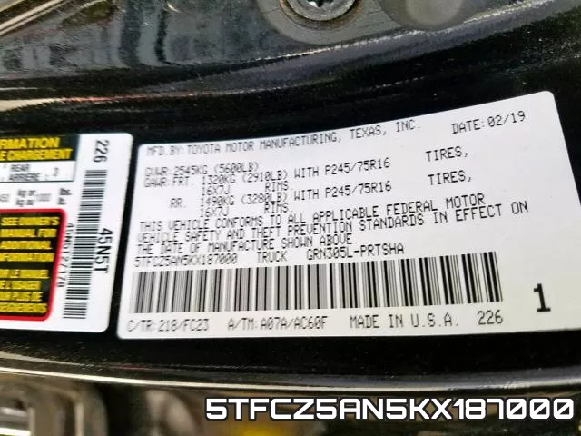 5TFCZ5AN5KX187000 фото 2