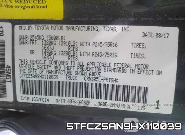 5TFCZ5AN9HX110039 фото 10